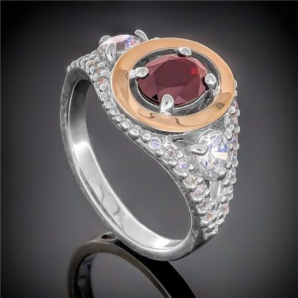 Перстень 373 гранат Rh Timofeev
