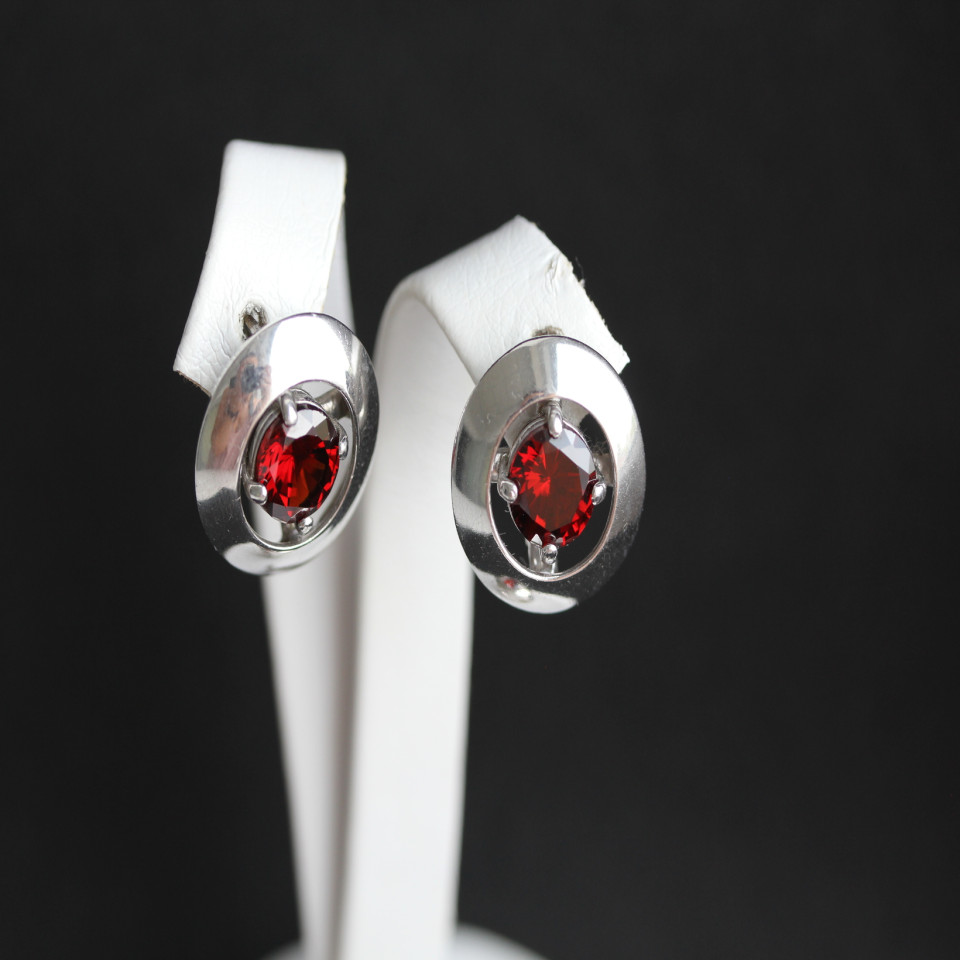 Сережки 644 альпініт гранат Rh Timofeev