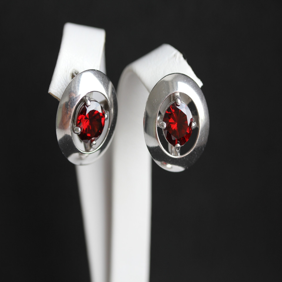 Сережки 644 альпініт гранат Rh Timofeev