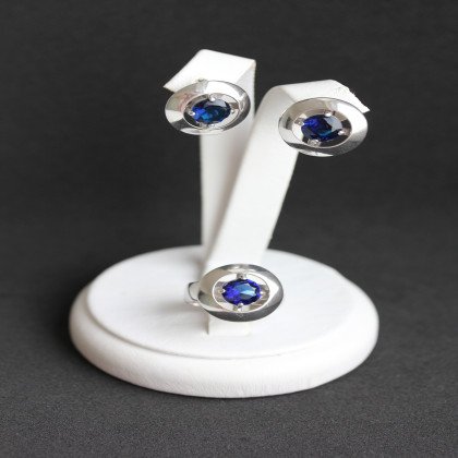 Сережки 644 альпініт синій Rh Timofeev 2