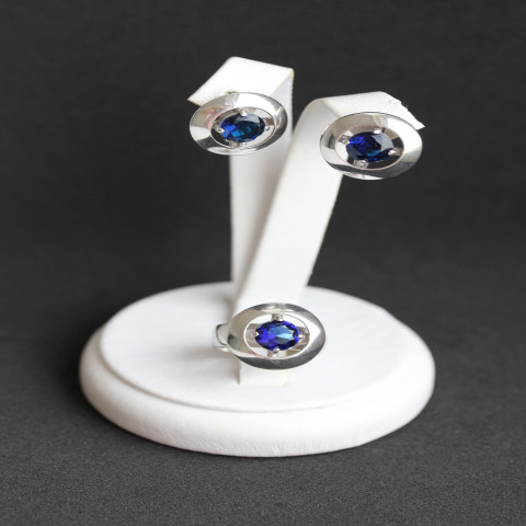 Сережки 644 альпініт синій Rh Timofeev