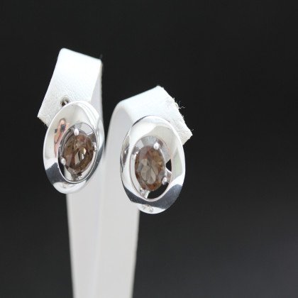 Сережки 644 раухтопаз Rh Timofeev 2