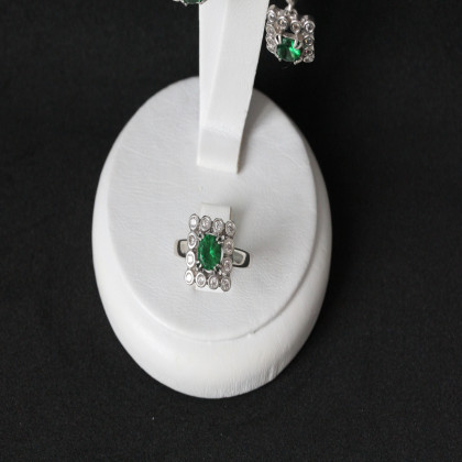 Перстень 646(2) альпініт зелений Rh Timofeev