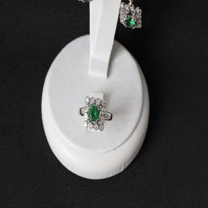 Перстень 646(2) альпініт зелений Rh Timofeev