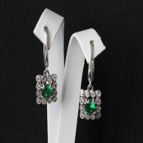 Сережки 646(2) альпініт зелений Rh Timofeev