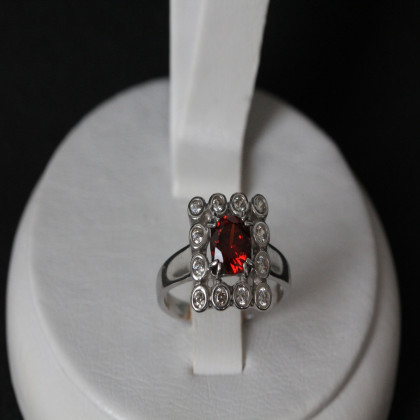 Перстень 646(2) альпініт гранат Rh Timofeev