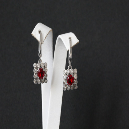 Сережки 646(2) альпініт гранат Rh Timofeev