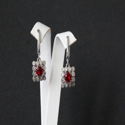 Сережки 646(2) альпініт гранат Rh Timofeev