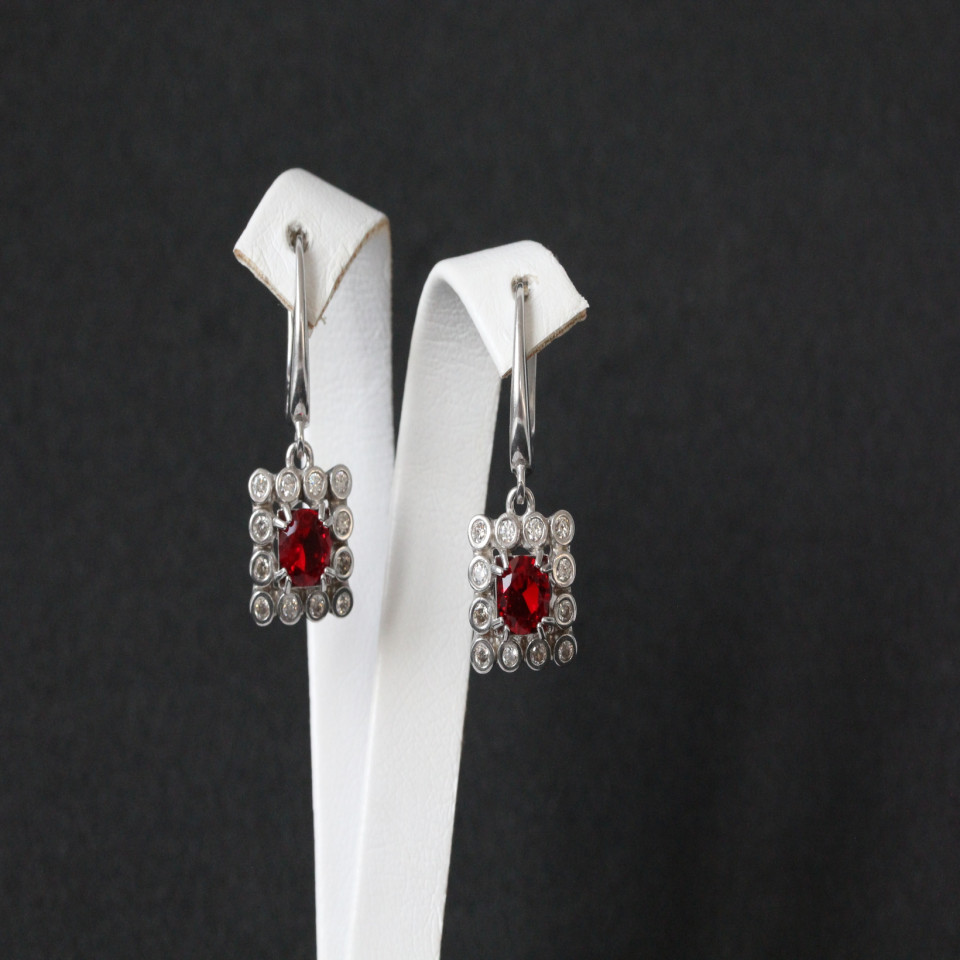 Сережки 646(2) альпініт гранат Rh Timofeev