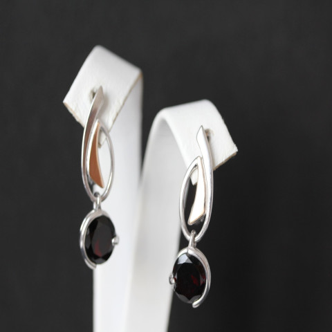 Сережки 645 гранат Rh Timofeev