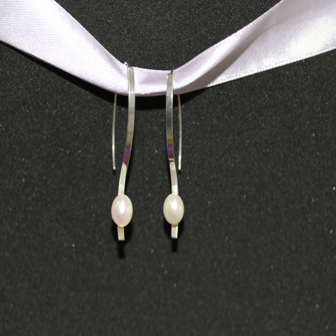 Сережки 620(2) перлина біла Rh Timofeev