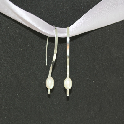 Сережки 620(2) перлина біла Rh Timofeev 2