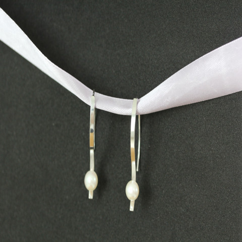 Сережки 620(2) перлина біла Rh Timofeev