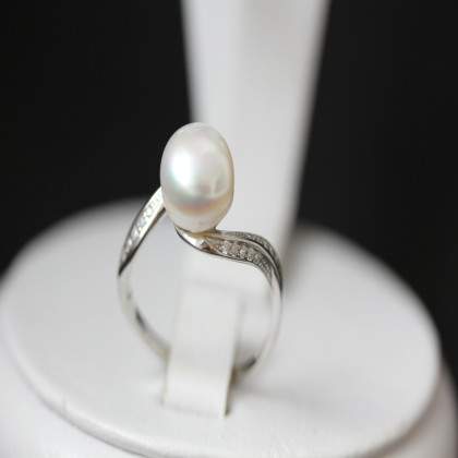 Перстень 594 перлина біла Rh Timofeev
