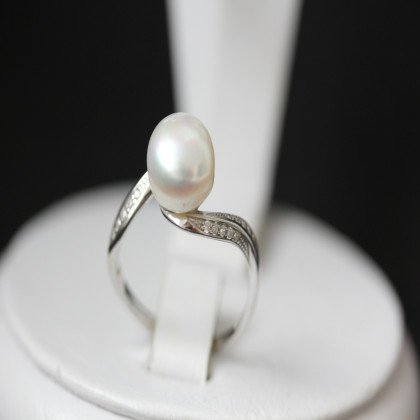 Перстень 594 перлина біла Rh Timofeev