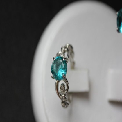 Перстень 560 кварц зелений Rh Timofeev