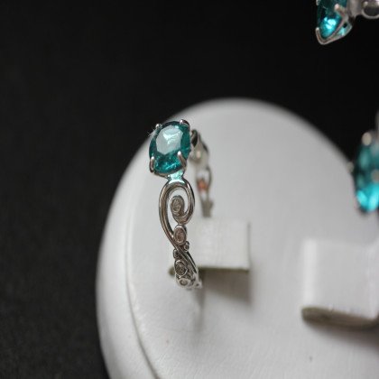 Перстень 560 кварц зелений Rh Timofeev 2