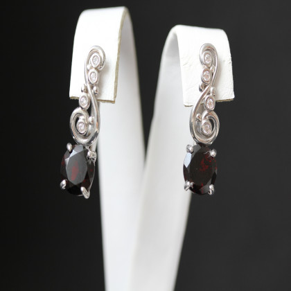 Сережки 560 гранат Rh Timofeev