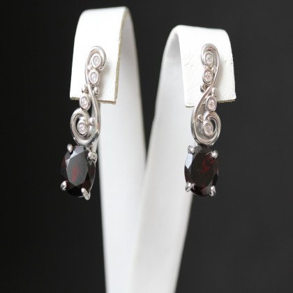 Сережки 560 гранат Rh Timofeev