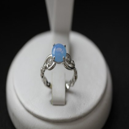 Перстень 560 альпініт молочно блакитний Rh Timofeev