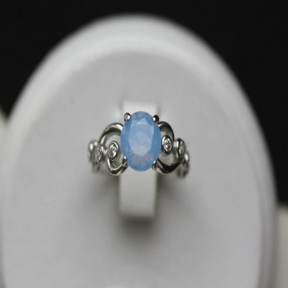 Перстень 560 альпініт молочно блакитний Rh Timofeev 2