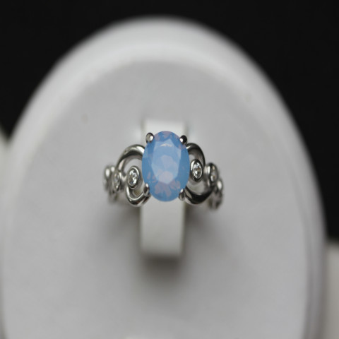 Перстень 560 альпініт молочно блакитний Rh Timofeev