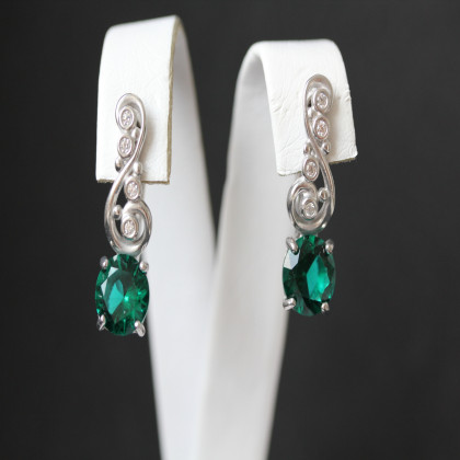 Сережки 560 альпініт смарагд Rh Timofeev