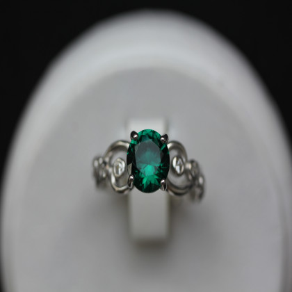 Перстень 560 альпініт смарагд Rh Timofeev