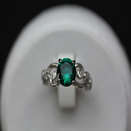 Перстень 560 альпініт смарагд Rh Timofeev