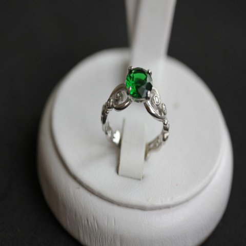 Перстень 560 альпініт зелений Rh Timofeev