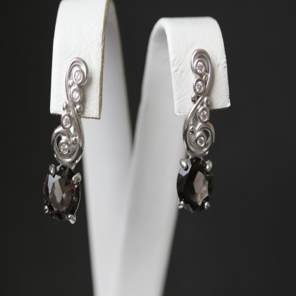 Сережки 560 альпініт димчатий імітація Rh Timofeev 2