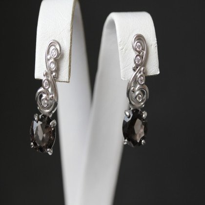 Сережки 560 альпініт димчатий імітація Rh Timofeev 2