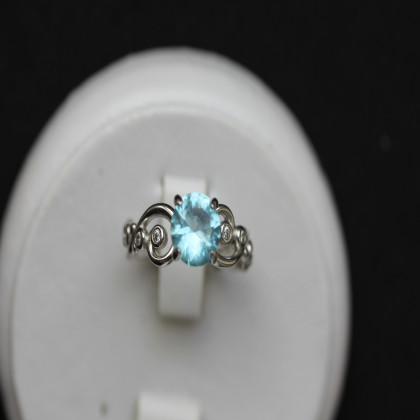 Перстень 560 альпініт блакитний Rh Timofeev