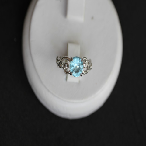 Перстень 560 альпініт блакитний Rh Timofeev