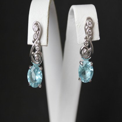 Сережки 560 альпініт блакитний Rh Timofeev 2