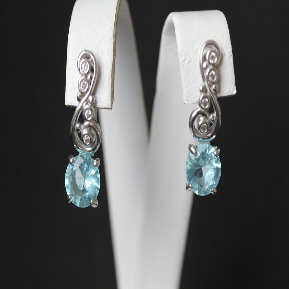 Сережки 560 альпініт блакитний Rh Timofeev