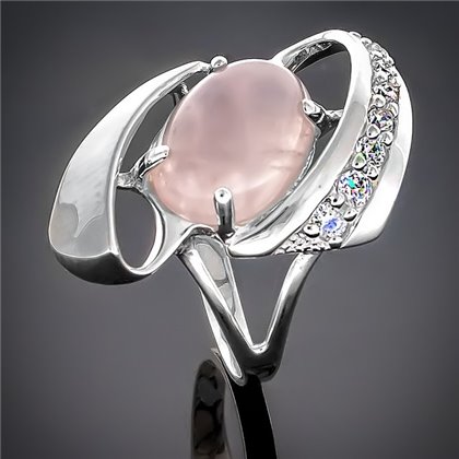 Перстень 32 кварц рожевий Rh Timofeev