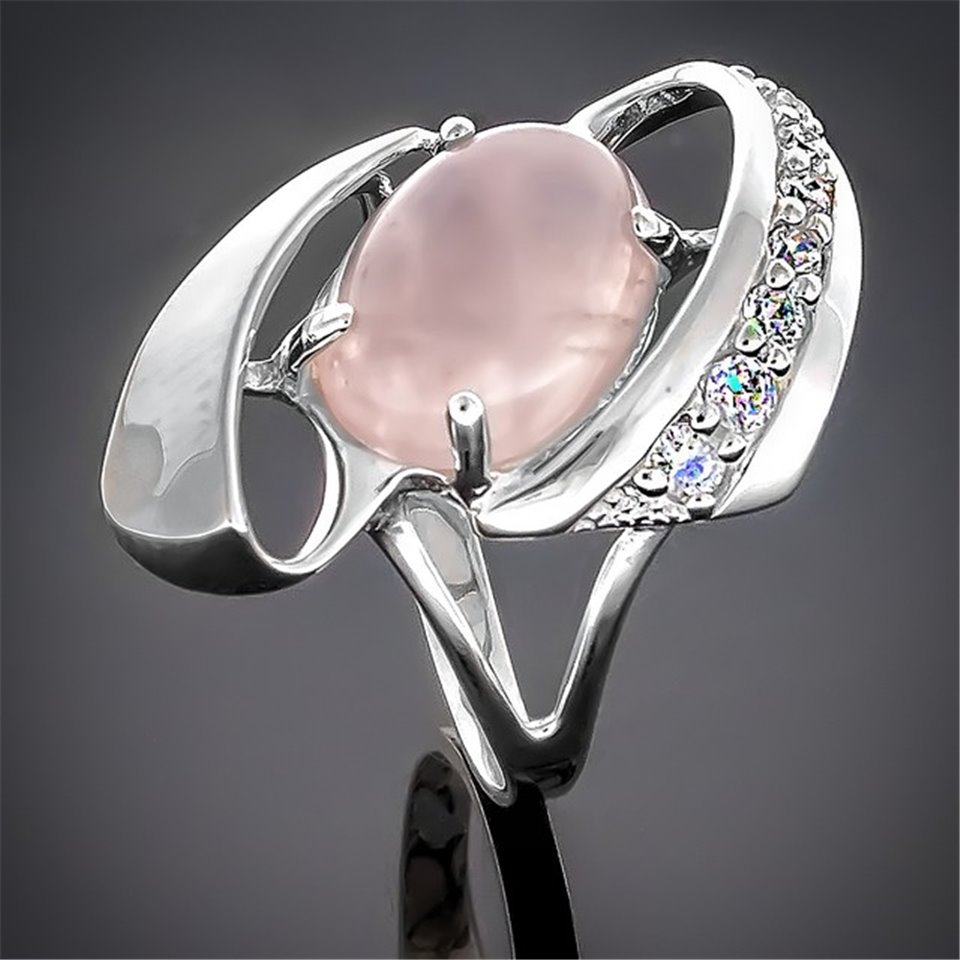 Перстень 32 кварц рожевий Rh Timofeev