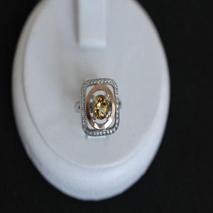 Перстень 403 цитрин Rh Timofeev
