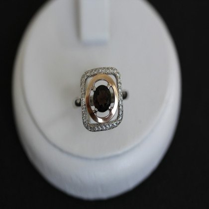 Перстень 403 раухтопаз Rh Timofeev