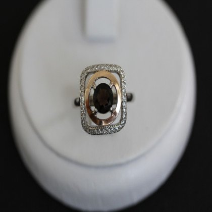 Перстень 403 раухтопаз Rh Timofeev 2