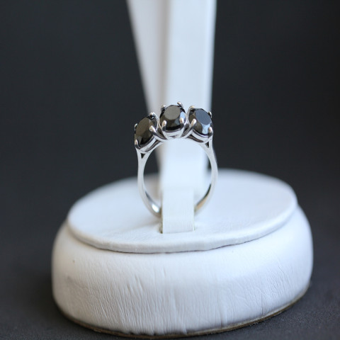 Перстень 407 цирконій чорний Rh Timofeev