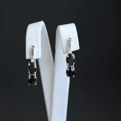 Сережки 407(2) цирконій чорний Rh Timofeev