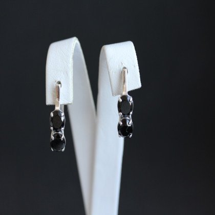 Сережки 407(2) цирконій чорний Rh Timofeev