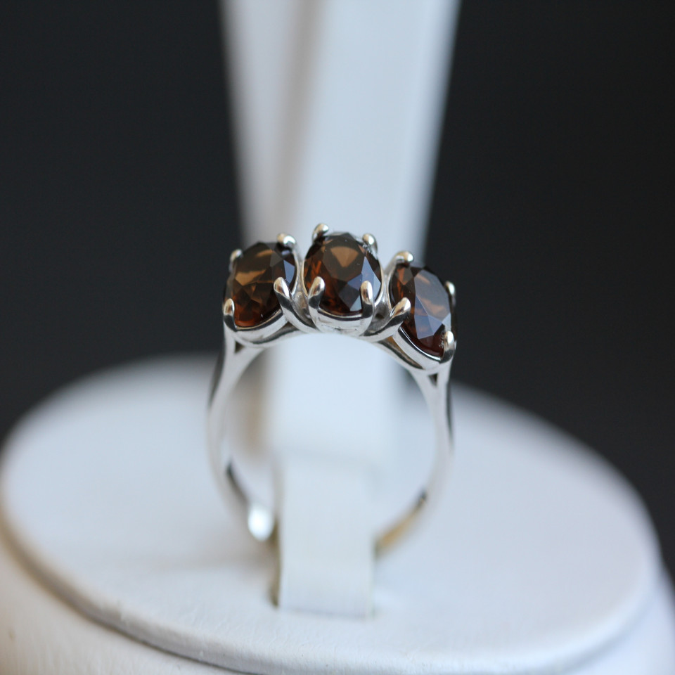 Перстень 407(2) альпініт коричневий Rh Timofeev