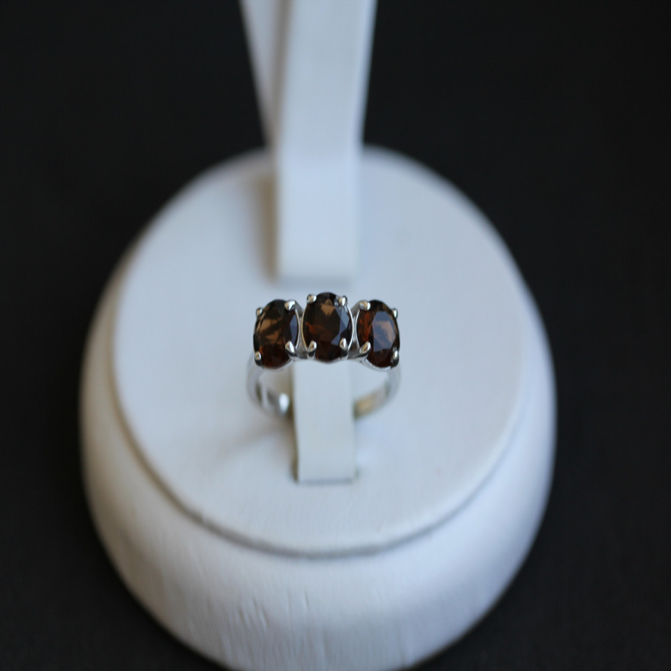 Перстень 407(2) альпініт коричневий Rh Timofeev