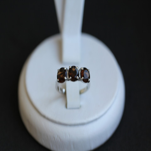 Перстень 407(2) альпініт коричневий Rh Timofeev