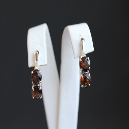 Сережки 407(2) альпініт коричневий Rh Timofeev