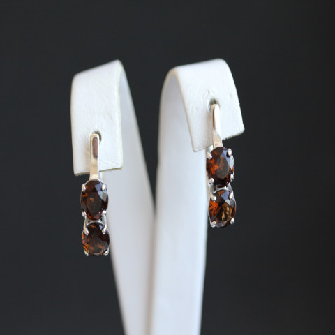 Сережки 407(2) альпініт коричневий Rh Timofeev
