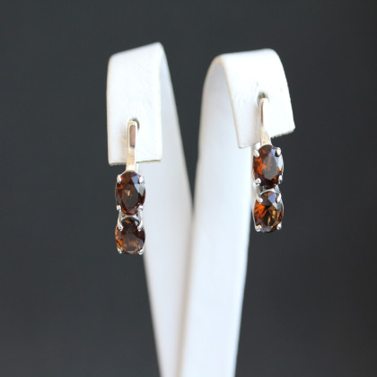 Сережки 407(2) альпініт коричневий Rh Timofeev 2